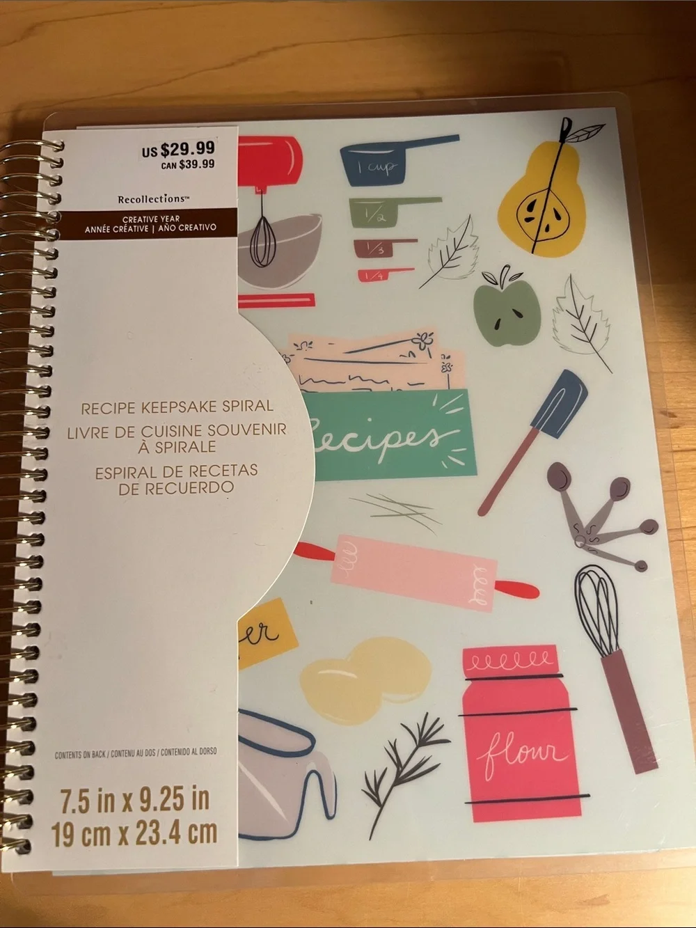 Recollections Recipe Keepsake Spiral Notebook - Illustrated Cover